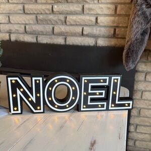 Black and White LED Noel Marquee Sign